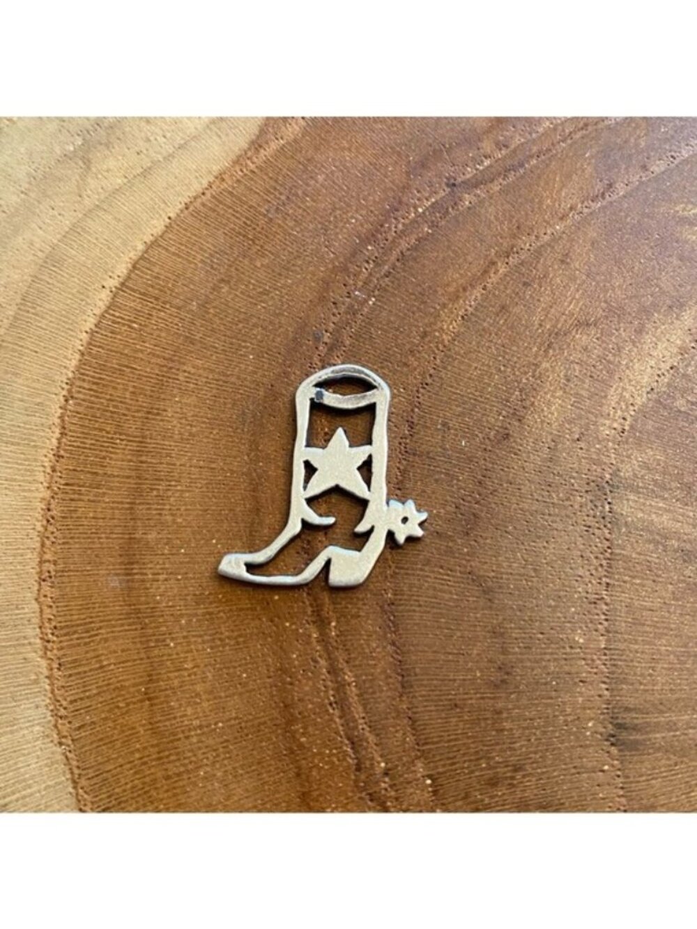 RETIRED James Avery Boot with Star and Spur Charm, Sterling Silver